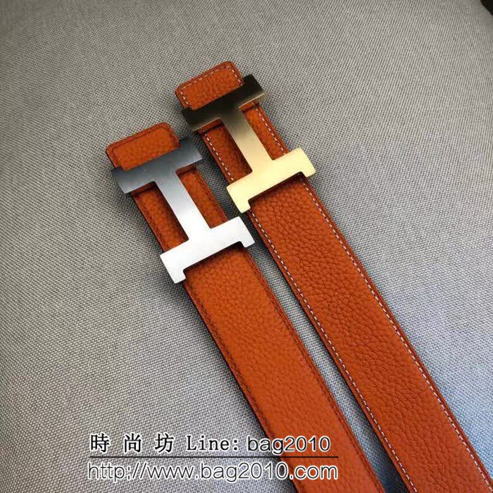 愛馬仕HERMES 原單正品 雙面原版皮 精品鋼扣高端男士皮帶 HHG1483